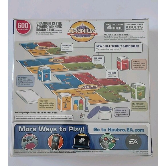 NEW Cranium 3 In 1 Board Game 600 New Cards 4 + Adult Players - Picture 2 of 2